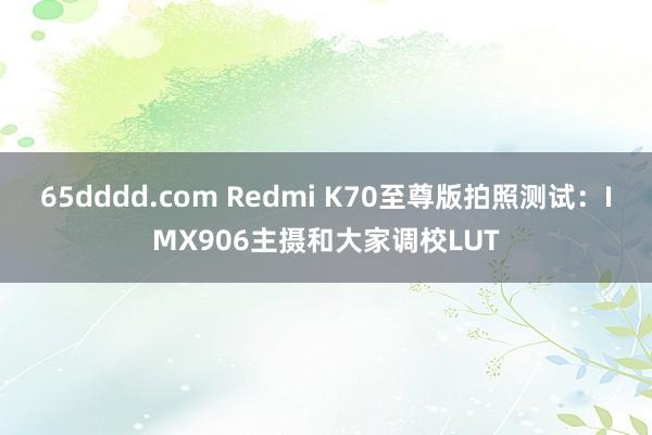 65dddd.com Redmi K70至尊版拍照测试：IMX906主摄和大家调校LUT