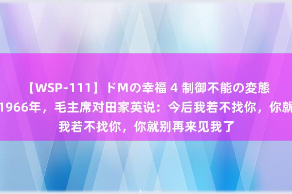 【WSP-111】ドMの幸福 4 制御不能の変態ボディ4時間 1966年，毛主席对田家英说：今后我若不找你，你就别再来见我了