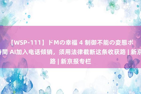 【WSP-111】ドMの幸福 4 制御不能の変態ボディ4時間 AI加入电话倾销，须用法律截断这条收获路 | 新京报专栏