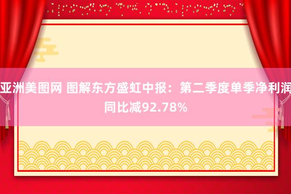 亚洲美图网 图解东方盛虹中报：第二季度单季净利润同比减92.78%