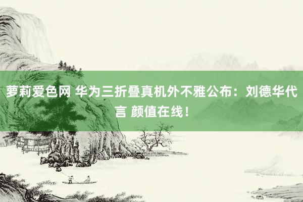 萝莉爱色网 华为三折叠真机外不雅公布：刘德华代言 颜值在线！