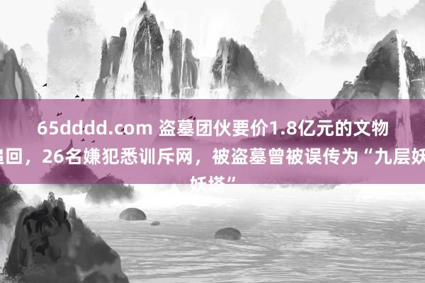 65dddd.com 盗墓团伙要价1.8亿元的文物被追回，26名嫌犯悉训斥网，被盗墓曾被误传为“九层妖塔”