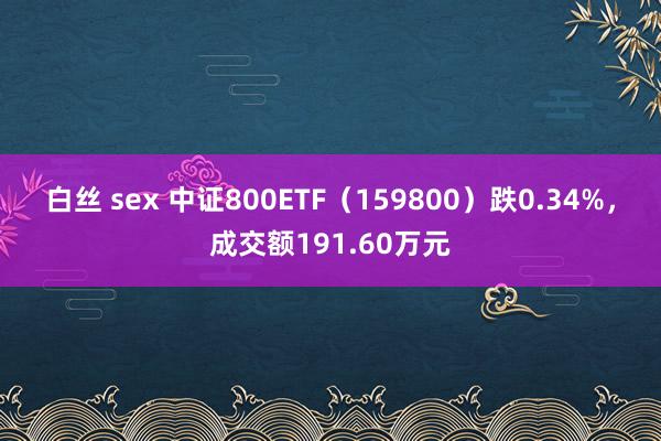 白丝 sex 中证800ETF（159800）跌0.34%，成交额191.60万元