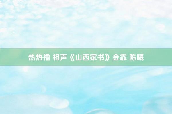 热热撸 相声《山西家书》金霏 陈曦